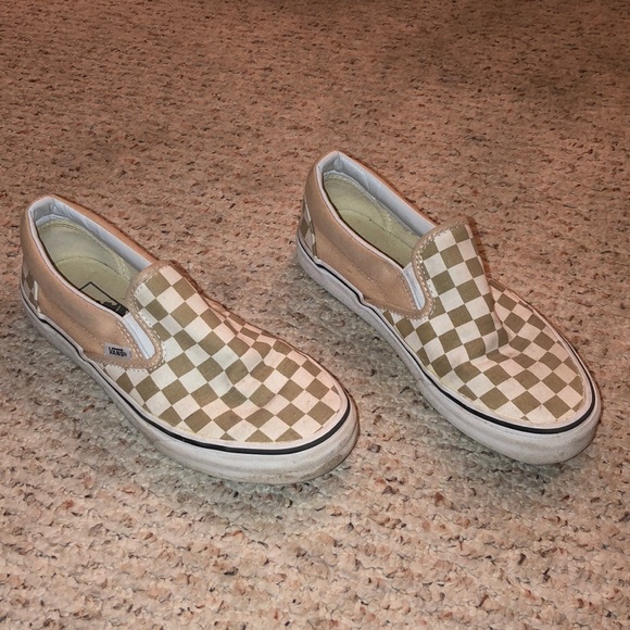 tan checkered vans